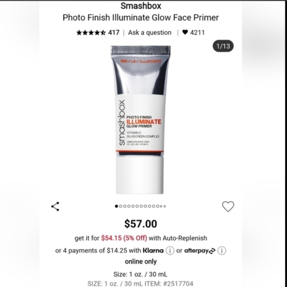 5/75$ SMASHBOX COSMETICS Photo Finish Illuminate Glow Primer - Picture 10 of 14